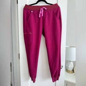 RARE FIGS Scrub Pant- Dark Magenta- Zamora Jogger- S- perfect condition!!